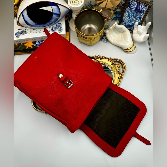 🆕 OROTON 🧿 NWOT Bueno Red Leather Backpack - Picture 8 of 16